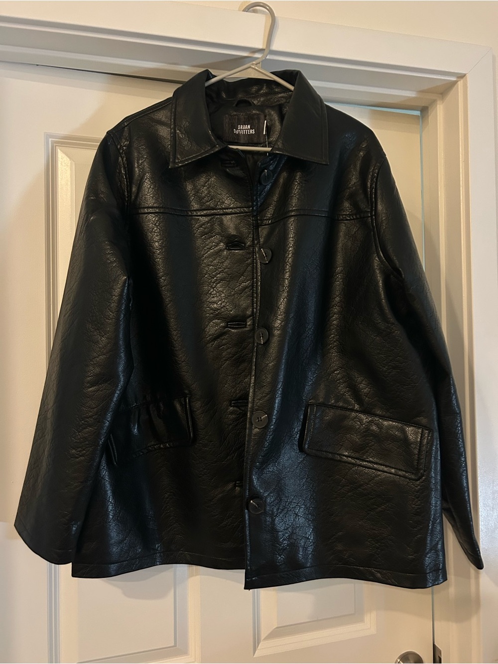 Urban Outfitters Oversized Black Faux Leather Jacket